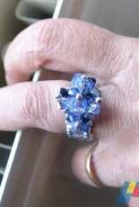 bague en perle de Swarovski (mon travail)