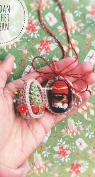 Elen Dan - Elena Daniliuk - ElenDan mini Nutcracker in a nutshell ornament