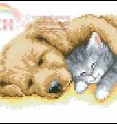 Vervaco 75.037 Puppy and kitten