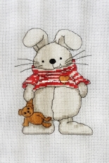 White Rabbit with Teddy Bear