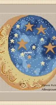 Moon and Stars by Irina Kozlovtseva