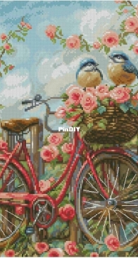 Luca-S BU5061 Bicycle with roses XSD