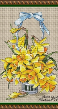 Basket With Daffodils by Alena Koshkina