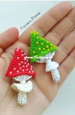 Ekaterina Savenkova - Fly Agaric Brooch - Russian - Free