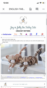 Firefly Crochets - Olga Mareeva - Joy and Jolly the tabby cats
