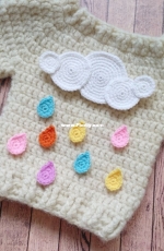 Fancy Infancy Crochet - Maria - Cloud Raindrops Applique