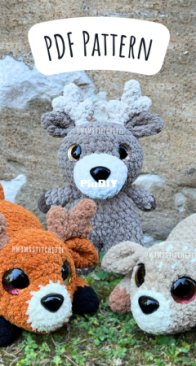 Moms Stitchetti - Alexandra Wiley - Dexter the Deer and  Snuggle Deer