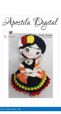 Ateliê Dy Amore - Joy Petschow - Frida Kahlo - Portuguese