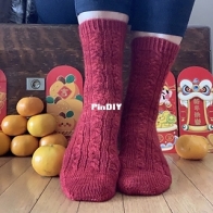Year of the Snake Socks by Marie-Elyse Dugal - Free