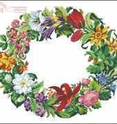 Vintage Flowers Wreath
