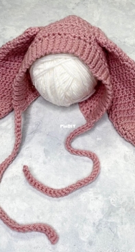 Left in Knots - Megan Meyer - Ribbed Bunny Bonnet - NB to Adult Sizes