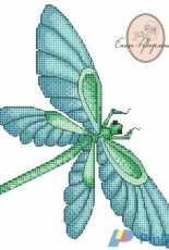 Turquoise Dragonfly by Irina Neskorodeeva