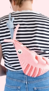 Ruth the Shrimp bag -Garnknuten English