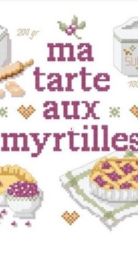 Les Brodeuses Parisiennes - LBP  - Collection Les grille - GMYR/GRI - Ma tarte aux myrtilles