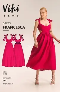 Viki Sews - Francesca Dress - Size 34 - Russian