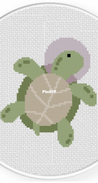 Daily Cross Stitch - Turtle Space Bubble