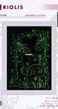 Riolis 2172 - Cats. Spring Melody - Blackwork XSD