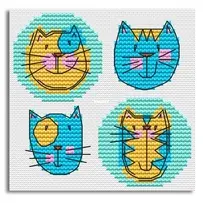 Cat Faces by Durene Jones - Free
