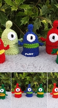 Crochet at Teris - Teri Hamilton - Alien Creme Egg Cosies - Free