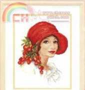 Vervaco 30.933 Lady in red hat