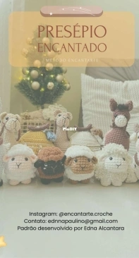 Encantarte Croche - Edna Paulino de Alcantara - Nativity Scene - Presépio Encantado - Portuguese