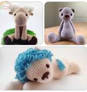 Auroragurumi - Lisa Beauchemin- Timothy Bear - Milfred Moose - Lucas Lion