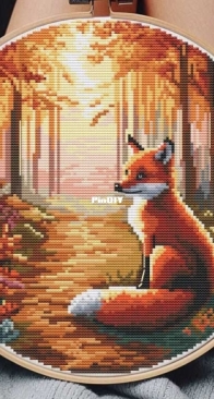 My Brave Stitch - Fox In Autumn Forest XSD