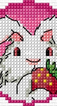 Rabbit Strawberry by CrazyDaisyStitch XSD