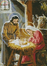 Christian Cross Stitch - Nativity 2 - Free