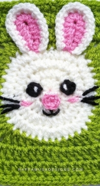 Raffamusa Designs - Raffaella Tassoni - Spring Farm Granny Squares - Carrot and Bunny Granny Square