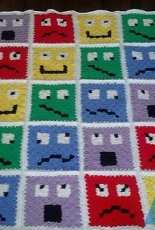 Crochet Couch - Funny Faces Afghan