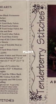 Tenderberry Stitches - A Keeper of Hearts -  #T144