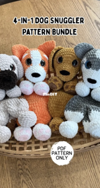 Crochet by Genna - Genna Tatu - Dog Snugglers (4in1) - English