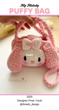 Threeb Design - Pinara Craft - Pınar Yücel - My Melody Fluffy Bag