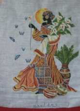 African with butterflies