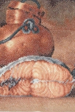 Still life with Salmon and Lemon