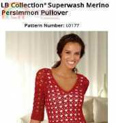 Lion Brand  Collection # L0177 - Persimmon Pullover- free