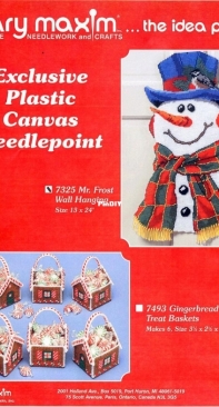 Mary Maxim - 7325 - Mr Frost Wall Hanging - Plastic Canvas