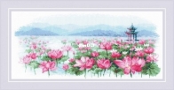 Riolis 1869 Lotus field. Pagoda on the water XSD