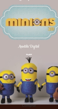 Que Fofura Artes - Elaine Oliveira - Minions 3D - Portuguese