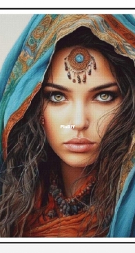 Abakan - Beautiful Indian Woman by Urszula Przygrodzka