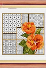 Needlecrafts - Hibiscus and Blackwork