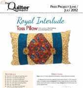 Blank Quilting-Royal Interlude Toss Pillow-Free Pattern