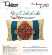 Blank Quilting-Royal Interlude Toss Pillow-Free Pattern