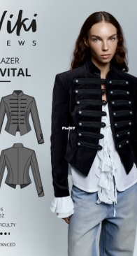 Viki Sews - Avital Blazer - Авиталь жакет - Sizes 34-52 - English, Russian