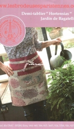 Les Brodeuses Parisiennes LBP - Demi-tablier Hortensias  XSD+PCS