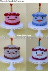 Left Handed Crocheter - Jennifer Adams - Smiling Birthday Cake - Free