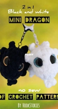 Hook Story / Hook Stories - Stamatina - Mini Black and White Dragon