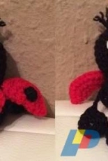 Sandy Gellner - Little ladybug Bag puppet or Key Ring - English and German - Free