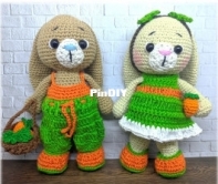 Melani Koo Amigurumi - Melani Halim - Oreo and Creamy Bunny